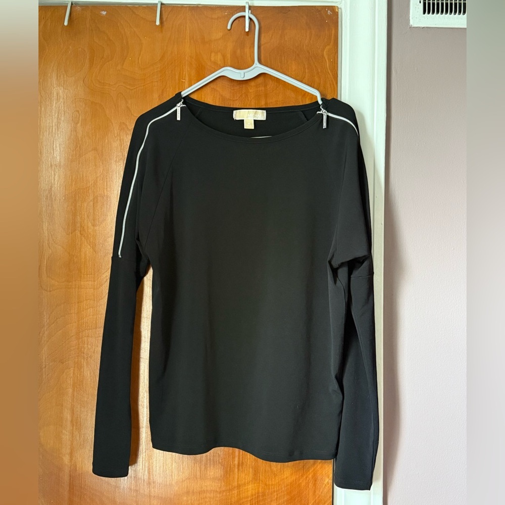 Michael Kors Black Long Sleeve Blouse